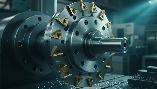 AluCarver milling disc with replaceable carbide inserts