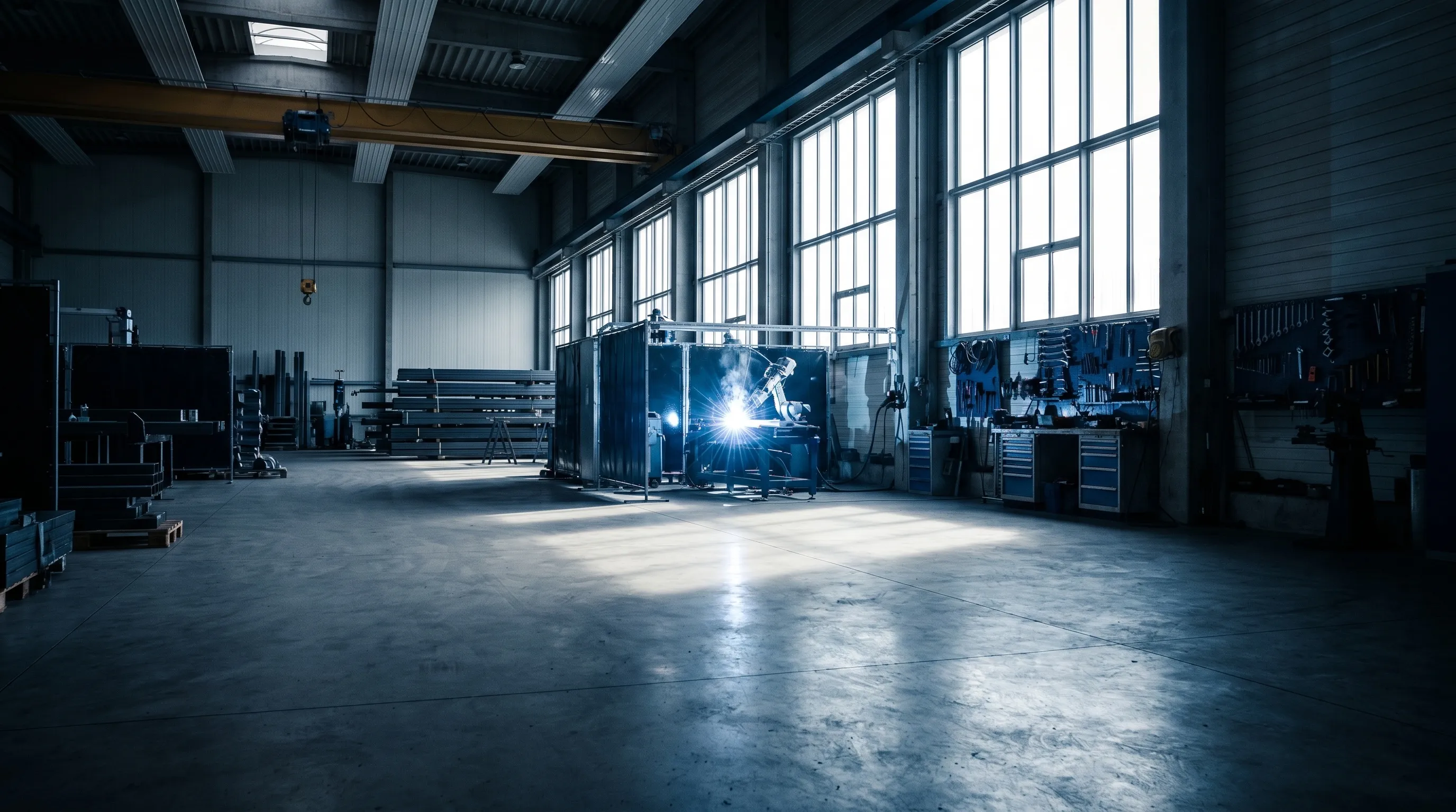 Industrial workshop with European equipment
